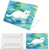 FFBOFFC Custodia per MacBook Pro 16 pollici 2019-2020 A2141,Gatto in pittura a olio | Cover Rigida in Plastica Protettiva per Laptop con Touch Bar e Touch ID