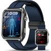 Marsyu 2026 Smartwatch Uomo con ECG+PPG/Pressione Sanguigna/Sonno/Acido Urico/BMI | 1,83Curvo Salute Orologio Fitness,Sonno, BMI, 24H Cardiofrequenzimetro/SpO2/Temperatura/HRV,Pulsante SOS,Health Glace, IP68