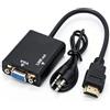 FINEANDENG Convertitore da HDMI a VGA, da HDMI maschio a VGA femmina, con jack audio da 3,5 mm e cavo adattatore per laptop, televisori, monitor, ecc