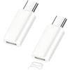 Wvxilyr 2 Pezzi Adattatore 8-Pin Femmina USB C, Compatibile per iPhone 17, Air 16, 15 Pro Max Plus, iPad, Ricarica Rapida, Non per Cuffie/Unità Flash USB,Bianco