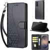 SIENIANLINE Cover per Samsung Galaxy S26 FE custodia portafoglio Nero | 3 scomparti carte, 1 tasca banconote, Chiusura magnetica, Supporto, Pelle PU flip cover per Samsung S26 FE