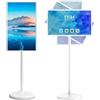 SSQUZA TV Portatile Smart Screen da 21.5/24/27/32 Pollici con Supporto su Palo E Fotocamera Integrata da 13 MP, Display Touch Mobile 8 +128g per Streaming Live, Intrattenimento Domestico 24in