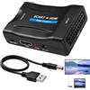 witpine Convertitore SCART a HDMI 1080p con cavo USB