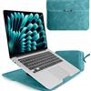 LanQii 13-14 Pollici Custodie per PC Portatile con Supporto per MacBook, Verde | per MacBook Neo, MacBook Pro, MacBook Air, PU Pelle Custodia per Computer Portatile per Computer Portatile