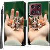 PHINIENLAND Cover per Motorola Edge 70 Pro / 70 Pro+ custodia portafoglio Gatto | 3 scomparti carte, 1 tasca banconote, Chiusura magnetica, Supporto, Pelle PU flip cover per Motorola Edge 70 Pro Plus 5G