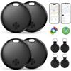 Hauibela Smart Air Tracker Tag Pro 4 Pack Doppio Sistema per iOS & Android | Compatibile con Apple Dove si trova? App O Google Il mio dispositivo Trova, Localizzatore di Chiavi per Zaino Valigia