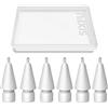 SIXFU 6 punte di ricambio per Apple Pencil, resistenti, accessori per iPad Pro/Apple Pencil Pro/USB-C/1a generazione/2a generazione (punta lunga)