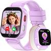 Berilona Smartwatch Bambini GPS 4G, Orologio Intelligente con Telefono Videochiamata | IP68 Impermeabile Sveglia Contapassi Camera Modalità Classe Gioco, Smart Watch per Ragazza Ragazzo 4-12 Anni Regalo - Orchid