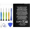 ERYNK Batteria di ricambio BL-4D compatibile con Nokia E5, E7, N8, N97 con kit di attrezzi