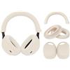 Adhiper Set Cover 3 in 1 in Silicone Antisudore per Sony WH-1000XM5, Copri Cuscinetti Auricolari, Copri Orecchie e Protezione Archetto, Accessori Morbidi Lavabili per Cuffie -Bianco Sporco