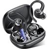 Jesebang Cuffie Bluetooth Sport, Auricolari 5.4 con Mic Stereo, YT18 Cuffie Wireless | Ricarica Rapida USB-C, Cuffiette Doppio Display LED, IP7 Impermeabili Auricolare, 48H, Cuffie Senza Fili Corsa Running, Nero