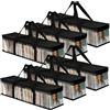 BAIFULAI 6 custodie per DVD, 60 x 15 x 22 cm, spazio per 160 DVD, CD, videogiochi, in PVC trasparente e tessuto in poliestere, con cerniera e manici rinforzati