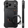 SUPCASE Cover per iPhone 18 Pro Max/iPhone 17 Pro Max [Supporto Rotante] | Protezione con Air Bag, Cavalletto Girevole a 360°, MagSafe Compatibile, Custodia Ultra-Resistente in Aramide (UB Aero), Nero