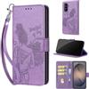SIENIANLINE Cover per Samsung Galaxy S26 FE custodia portafoglio Viola | 3 scomparti carte, 1 tasca banconote, Chiusura magnetica, Supporto, Pelle PU flip cover per Samsung S26 FE