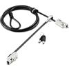 Kensington Lucchetto Laptop Universal 3-in-1 2.0 a Chiave Doppia Testa | Blocca due dispositivi, adatto a slot standard, Nano e a cuneo, testa rotante, cavo da 1,8 m + prolunga da 0,2 m