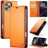 owlhold Cover per iPhone 16 Pro Max Custodia iPhone 16 Pro Max Premium Pelle PU Portafoglio Flip Libro [Antiurto] [Blocco RFID] [Cavalletto] [Carta Fessura] Custodia per 16 Pro Max - Arancione cosmico