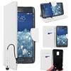 ebestStar - Cover Compatibile con Samsung Galaxy Note Edge Custodia Portafoglio Pelle PU Protezione Libro Flip + Mini Penna, Bianco [Apparecchio: 151.3 x 82.4 x 8.3mm, 5.6'']