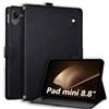 Generico DayQiQiPu Custodia per Xiaomi Redmi K Pad 2 (8,8 Pollici) Copertura Protettiva in Pelle PU Cover Folio Portafoglio Custodia Antiurto dissipatrice con Auto Wake/Sleep, Nero