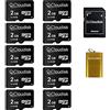 Cloudisk 10 schede Micro SD da 2 GB Flash Memory Card C6 con adattatore SD, lettore di schede