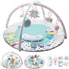 FUNYKICH Palestrina Neonato 0-18 Mesi 95x95x52cm con 5 Giochi Sensoriali | Centro Attività Bambino Pieghevole con Tappeto Gioco Lavabile Giochi Rimovibili e Base Antiscivolo