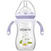 Oberni Biberon per bambini, con cannuccia ponderata e manico antiscivolo, flusso rapido variabile, 12+ mesi, senza BPA, viola, 1 pezzo, 270 ml