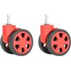 Generico Ruote Trolley Ricambio, Ruote per Valigia Universali Silenziose per Valigie e Bagagli, Scorrevoli Resistenti, Ideali per Viaggi Carrelli(real red)