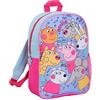 Peppa Pig Zaino ufficiale Peppa & Friends Back to School Bag per asilo nido borsa da viaggio borsa per il pranzo nuovo libro racconti custodia, rosa, Taglia unica
