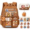 Generico Zaino Capibara per Scuola Elementare con Astuccio e 11 Accessori | Zaino capibara con astuccio e 11 accessori, disponibile in due misure per la scuola elementare.