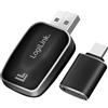 LogiLink BT0076 - Adattatore wireless BT 5.0 per auto CarPlay e Android, USB-A + USB-C