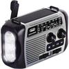 Trevi RA 7F30 BT Radio Portatile Multibanda FM/AM/SW con Lettore MP3 Wireless, Funzione Power Bank e Torcia LED, Ricarica Solare, a Dinamo o USB-C, Ideale per Emergenze, Campeggio, Viaggi, Grigio