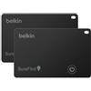 Belkin Scheda di tracciamento Belkin SureFind, 2 pz., Dov'è Apple, Find Hub Google | GPS portafoglio multi-ecosistema, Tag carte, Bluetooth 5.3, 1,8 mm, Resistenza acqua IP68, Avviso 81dB, Batteria 3 anni