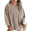 Generic Felpa da donna con cappuccio oversize da donna a maniche lunghe Pullover vestiti comodi per abbigliamento casual invernale a maniche lunghe felpe con cappuccio leggera oversize tinta unita felpa con