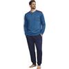 KYROS 3108 Pigiama Uomo Lungo Invernale 100% Cotone Interlock | Morbido e Avvolgente con Polsini ed Elastico in Vita| Taglie M-XXL | Limited Edition