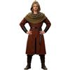 Genérico Mantello da pirata, stile retrò, tunica in lana, stile vichingo, abbigliamento medievale per uomo, camicia medievale, camicia per il tempo libero, a maniche lunghe, costume di carnevale per