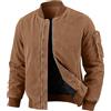 HOTIAN Giacca invernale da uomo con calda imbottitura, giacca bomber invernale lavata, trapuntata, vintage, parka per le mezze stagioni