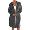 Vhersily Vestaglia Invernale Da Donna Con Cerniera, Calda Vestaglia In Peluche Con Tasche, Comoda Biancheria Da Notte A Maniche Lunghe, Comodi Accappatoi Da Salotto Leggere Moda Caldo Morbido Sexy