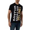 BOXEUR DES RUES T-Shirt Uomo con Stampa Gotica Nera E Oro | Cotone Elasticizzato, Fit Slim, Loghi in Stile Gotico