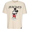 Recovered Disney Grumpy Mickey Roman Text Relaxed Ecru Maglietta By T-Shirt, Natur, L Unisex-Adulto