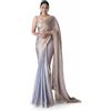 TreegoArt Fashion Sari Da Donna In Organza Con Paillettes In Stile Bollywood, Con Pezzo Di Tessuto Per La Blusa Non Cucito.
