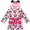 CARTOON Vestaglia Minnie Disney Bambina con Cappuccio 3D in Coral Fleece
