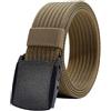 LionVII Cinture per Uomo Lavoro in Nylon Tessuto con Fibbia in Plastica 130cm, Regolabile per vita 75-125cm(28-49)