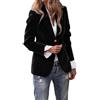 Generic Blazer in velluto da donna vintage casual giacca slim fit manica lunga con risvolto dentellato giacche abito elegante lavoro ufficio blazer primavera autunno e inverno capispalla cappotti donna