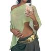 Generic Poncho in rete, da donna, trasparente, coprispalle bolero, leggero, estivo (bianco)