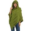 Rayson Elegante Maglione Poncho Donna Invernale Poncho con Cappuccio Mantella Scialle Uncinetto con Strisce di Peluche e Franges Scialle della Moda Monocromo Irregular Moda Giovane Top