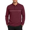 Generico Polo Uomo Manica Lunga con Taschino, Colletto Classico, Fantasia discreta, Maglia Casual Business Primavera Autunno