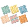 HexaFun Fazzoletti unisex in 100% morbido cotone biologico, multicolore e alla moda, tessuto morbido e traspirante, ideale per lo styling e l'uso quotidiano, confezione da 6, Multicolore, 46cm X 46cm