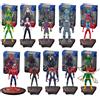 ZD TOYS Lotto 10 Figurine Marvel Spiderman Rhino, Miles, Ghost Rider, Electro, Venom