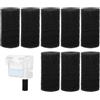 BOXOB 8 Spugne Prefiltro Compatibili con Fluval AC70/AC110 | Spugna Filtrante per Acquario Cotone di Ricambio Filtro Acquario Ideale per la Protezione di Avannotti e Gamberetti (Nera)