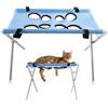 Generico Amaca Toelettatura Cani Gatti Con Supporto 8 Fori 60x40x33cm - Struttura In | Acciaio Inossidabile, Rete Traspirante Asciugatura Rapida, Antifuga Pieghevole Per Bagno E Taglio Unghie, Ideale Per Animali