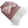 DEEPCRAFF Vestito per Cani Caldo Fiocco, Gonna in Lana Rosa Xs | Abbigliamento per Feste e Occasioni, Morbido e Leggero, Stile Adorabile, Taglia Xs per Cane e Pet